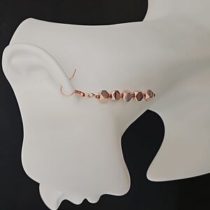 Rose Gold Plated Octagon Earrings